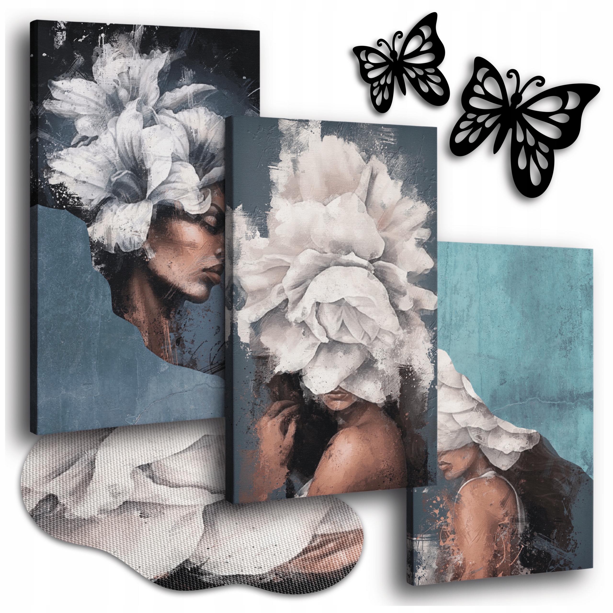 Obraz Na Plátně 150x70 cm Obrazy Do Obývacího Pokoje Pastelové Boho Ženy Tváře