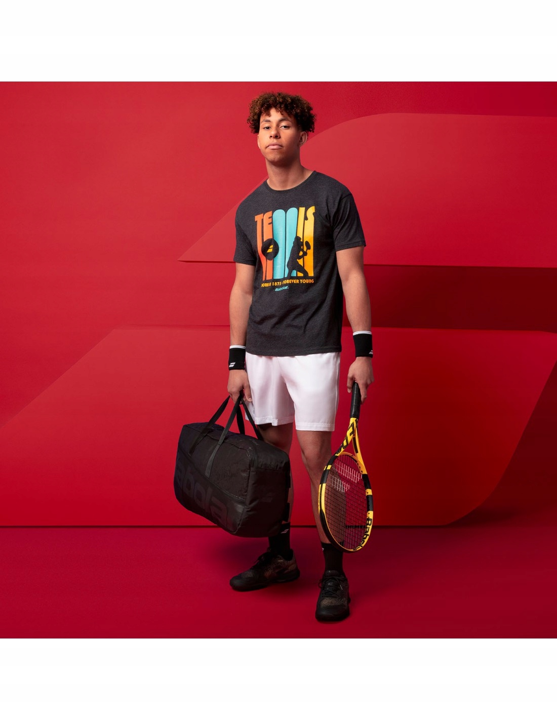 Koszulka tenisowa Babolat Exercise Message r.XL Rozmiar XL