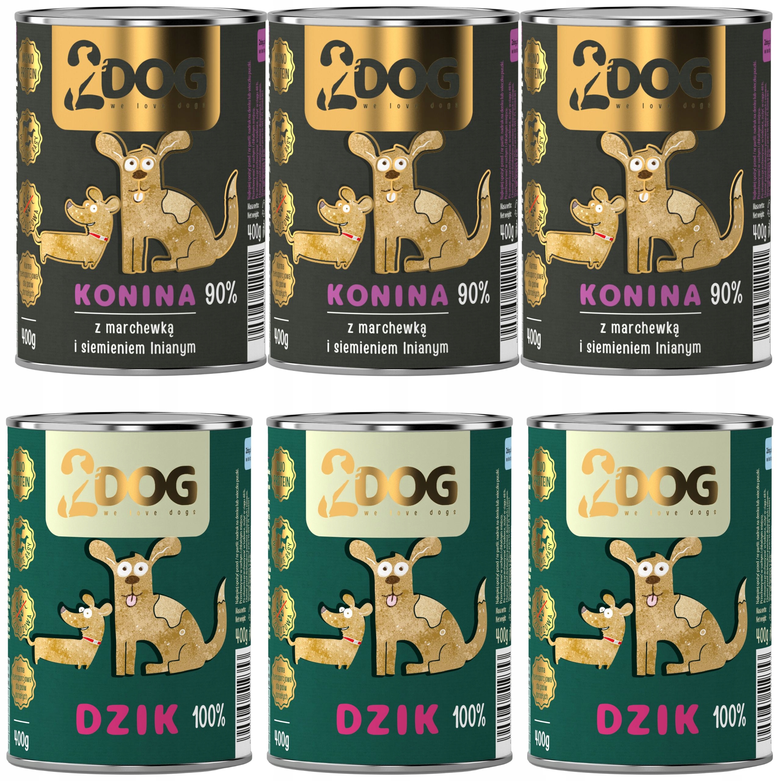 Levně Vlhké Krmivo Pro Psy Konina 100% Divočák 400 G Monoproteinové Bez Obilovin