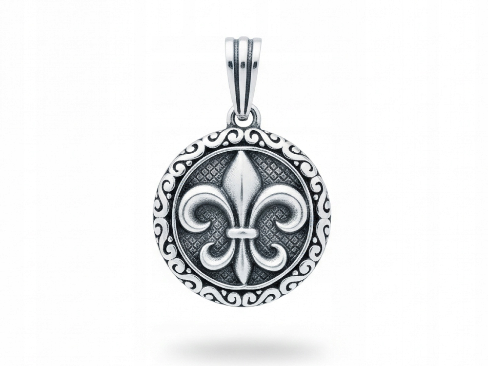 Stříbrný pánský přívěsek 925 lilie Fleur de Lis, moderní a módní pro něj