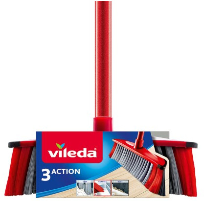 

Vileda Szczotka Miotła 3ACTION Drążek Z Kijem 3W1