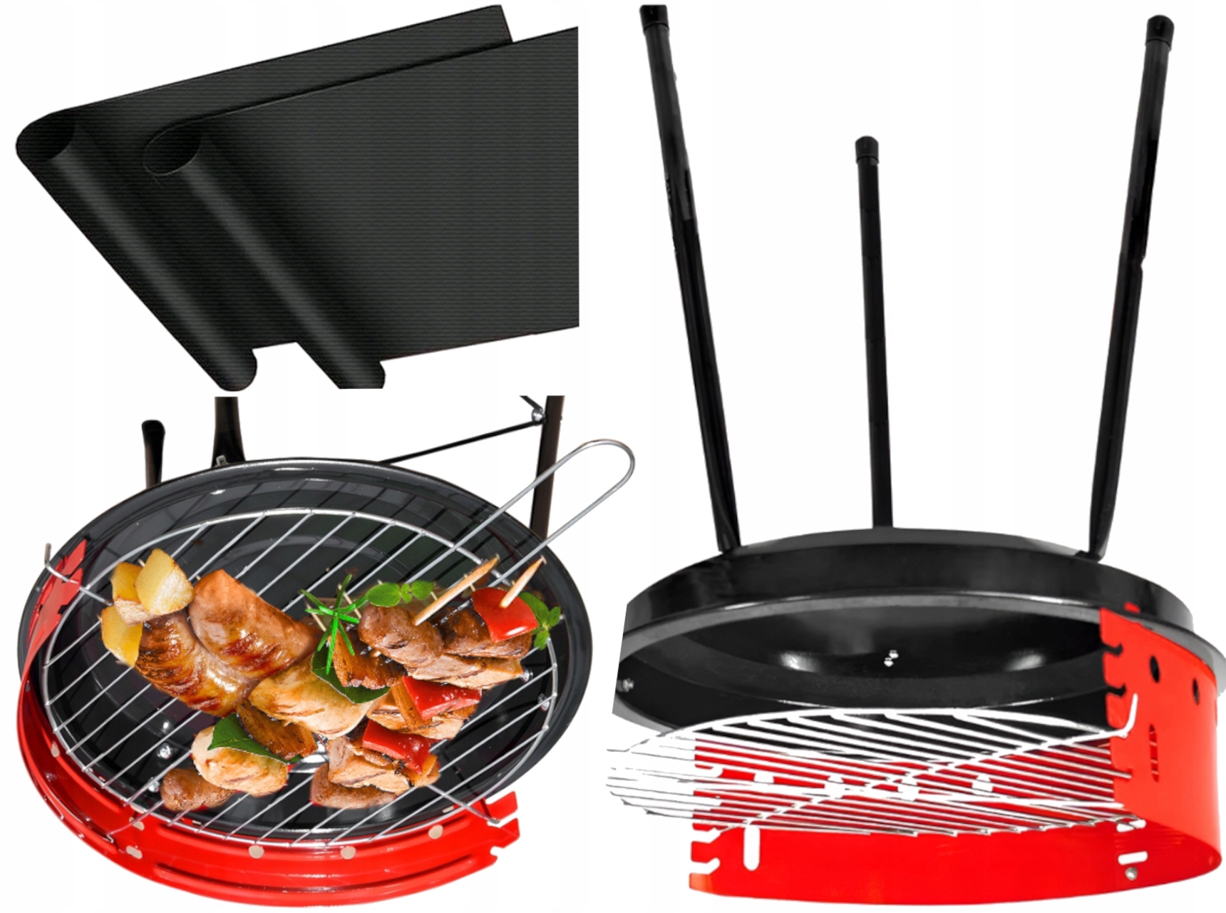 Zahradní Uhlíkový Gril Přenosný Turistický Na Roky+ Bonus Podložka