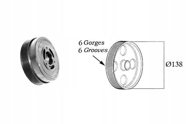 SASIC KOŁO PASOWE WAŁU KORBOWEGO MINI R50 R53 R52 1.6 03.02-07.08