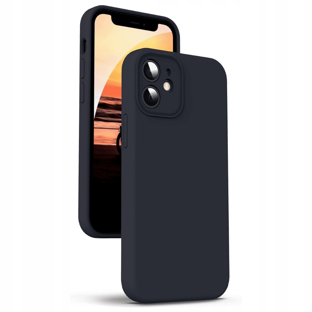 Silikonowe Etui na iphone 12 do Apple 12 - czarny