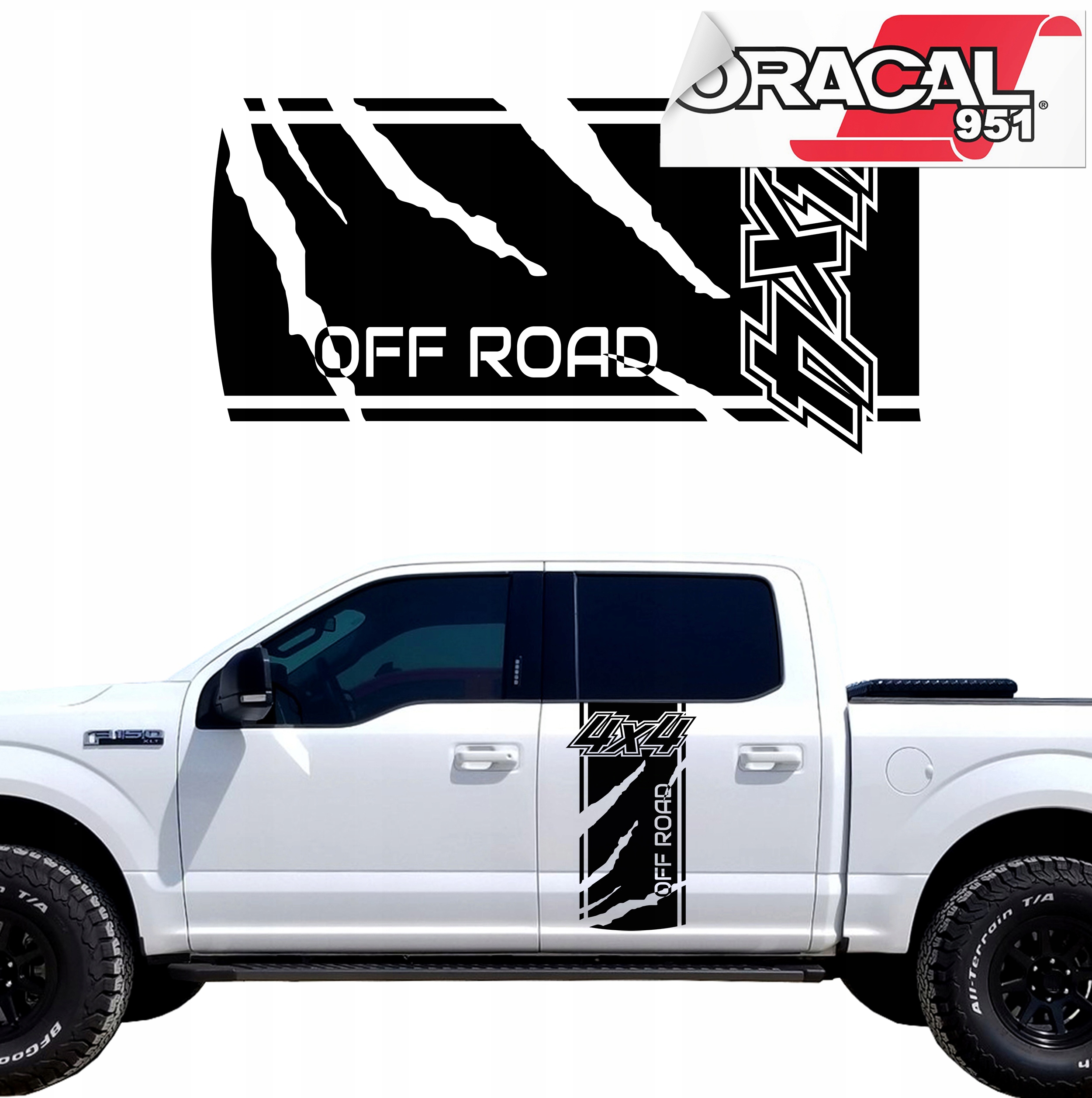 Боковые наклейки для автомобиля OFF ROAD 44X78CM 951