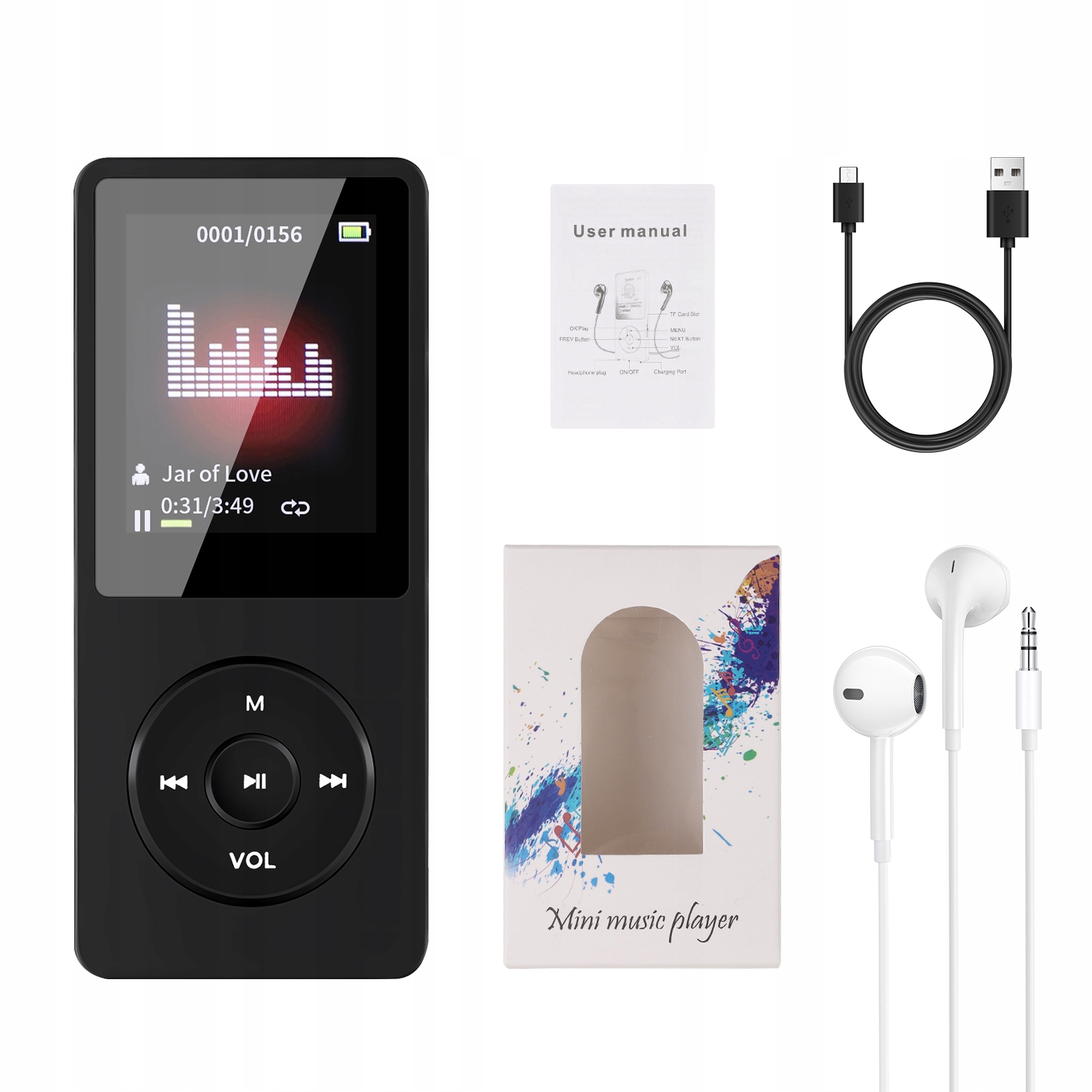 16 Gb MP3 Přehrávač Rádio Diktafon Redukce Šumu