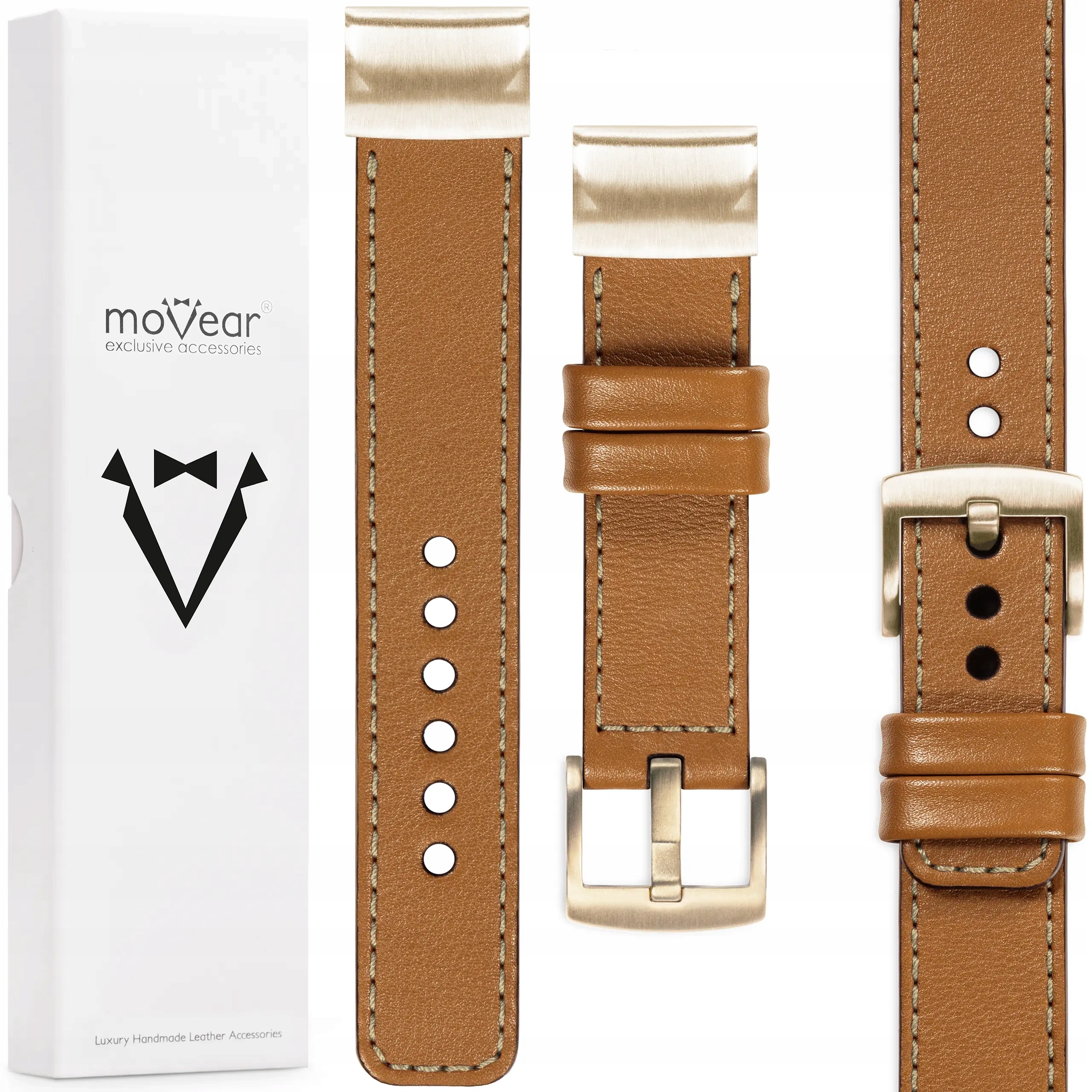 Kožený řemínek pro Garmin QuickFit 20 Fenix 8s 7s 6s 5s premium