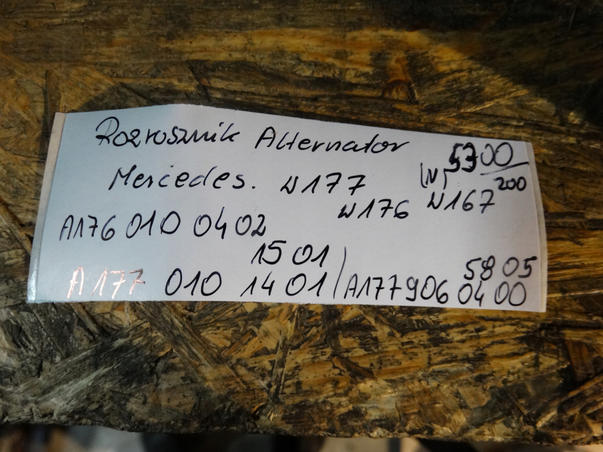 alternator starter MERCEDES W177 W176 W167 1