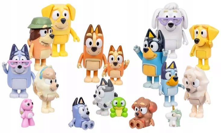 Figurki Bluey Blue Zestaw Figurek Blu Moose Toys Przyjaciele I Rodzina