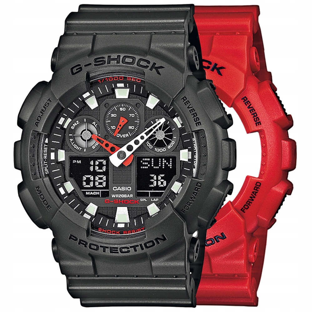 Sada G-shock GA-100B-4AER Šedá Černá