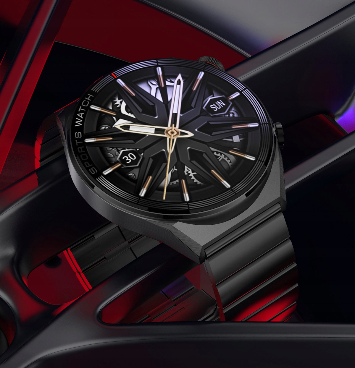 ZEGAREK SMARTWATCH MĘSKI NFC INDUKCJA ROZMOWY MENU PL 2 PASKI RNCE99 SPORT Rodzaj smartwatch