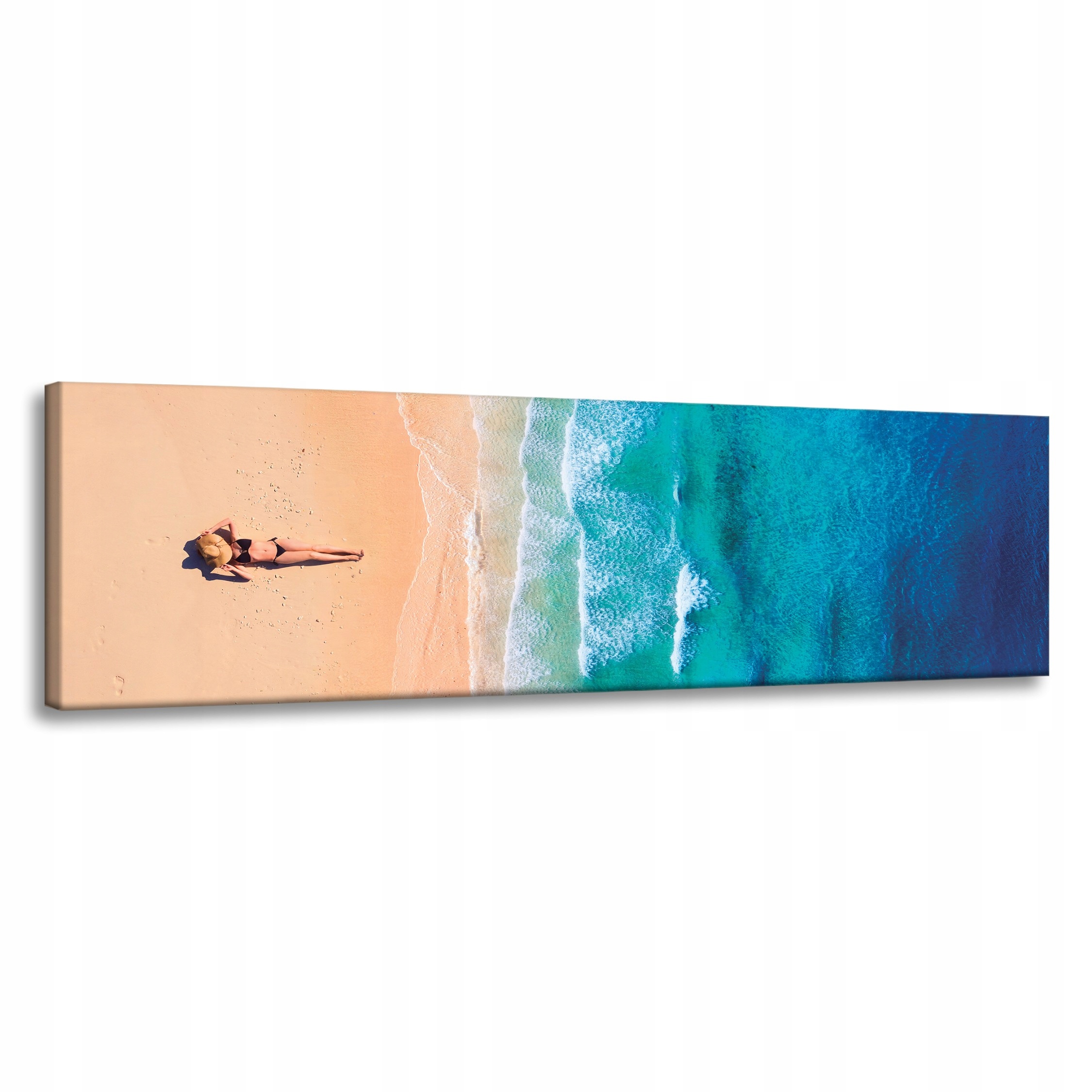 Obraz na plátně Žena Bikini Pláž Voda 120x40 cm