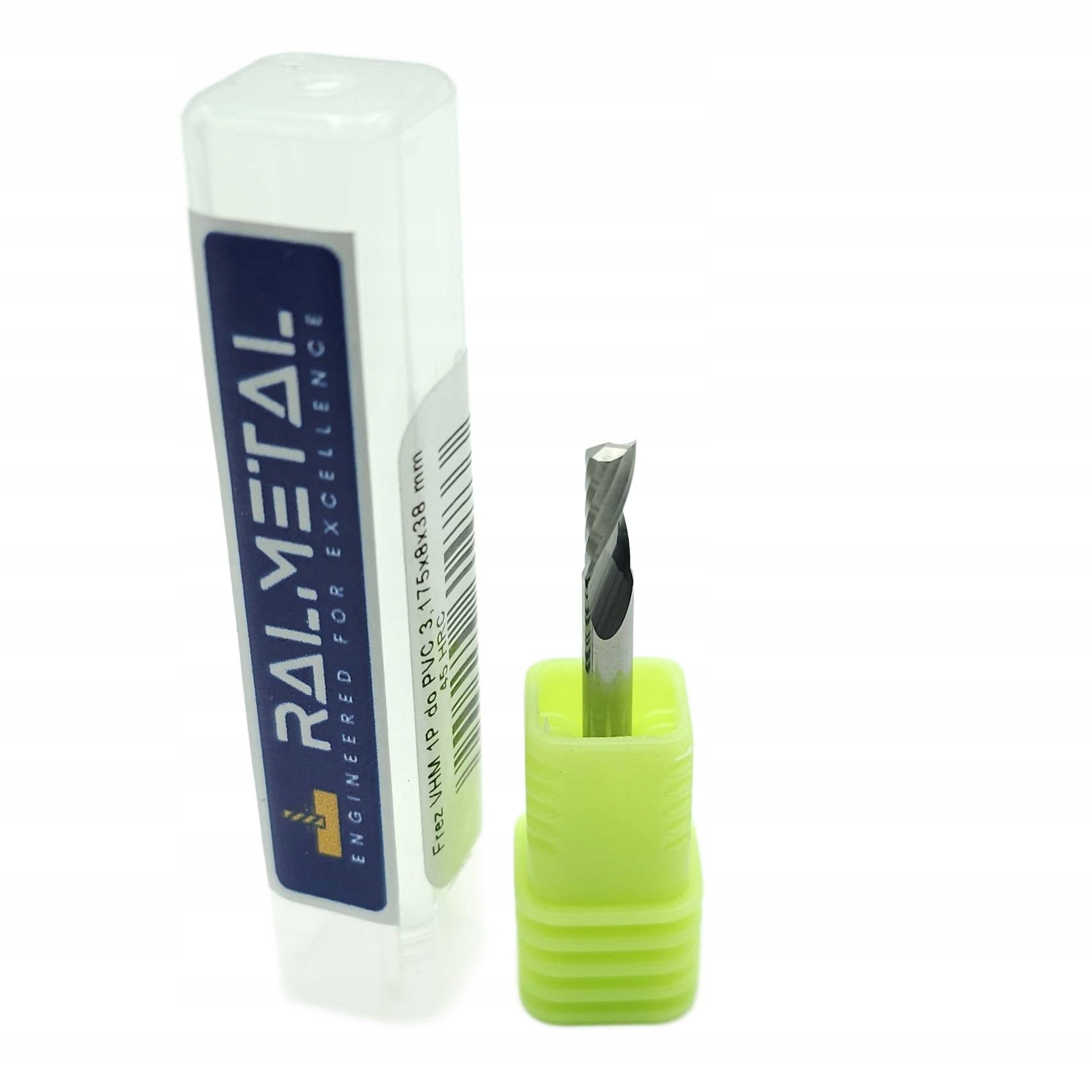 Frez VHM 1 piórowy do PVC Drewna 3,175 x 8 x 38 mm