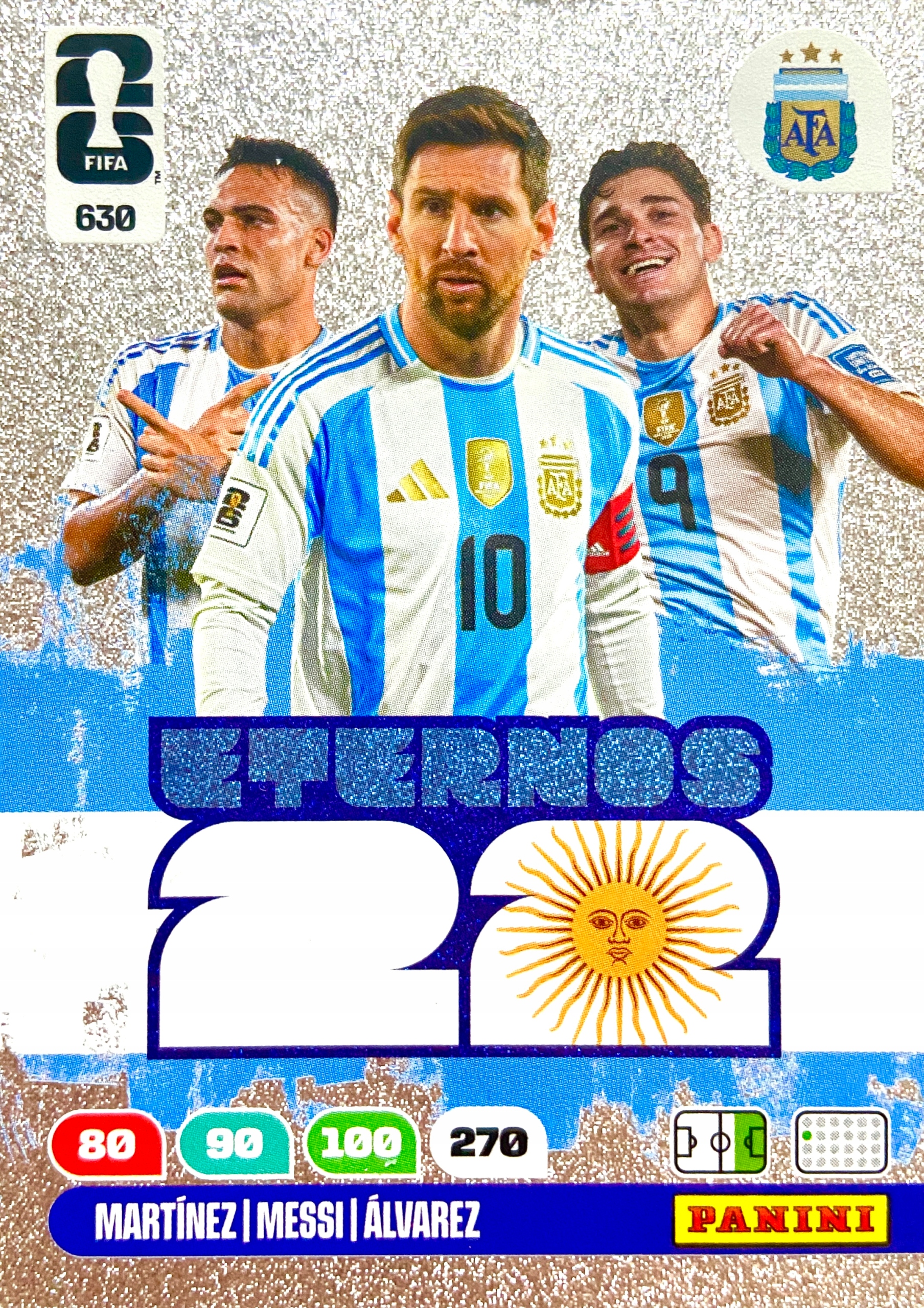 Fifa World Cup 2026 karta piłkarska Eternos 630 Messi Alvarez Martinez