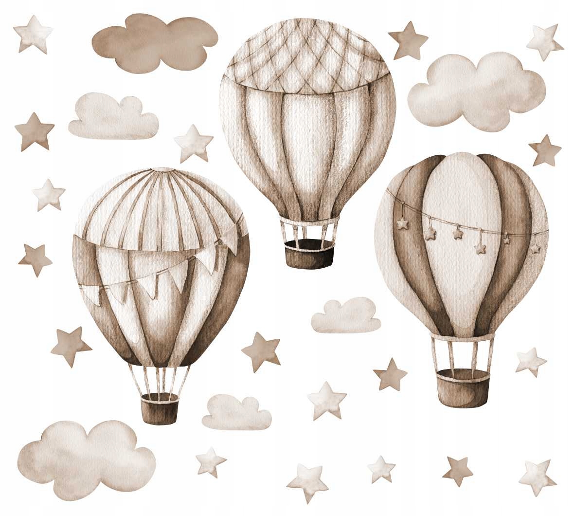 

Duże Naklejki na ścianę piaskowe balony chmurki