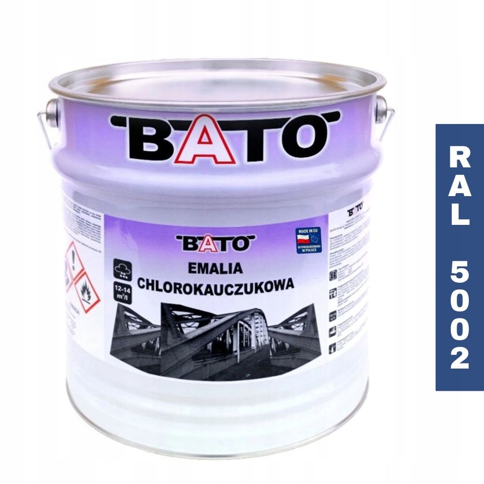 Barva na kov Bato Chlorkaučuková smaltovaná Ral 5002 Modrá 10L
