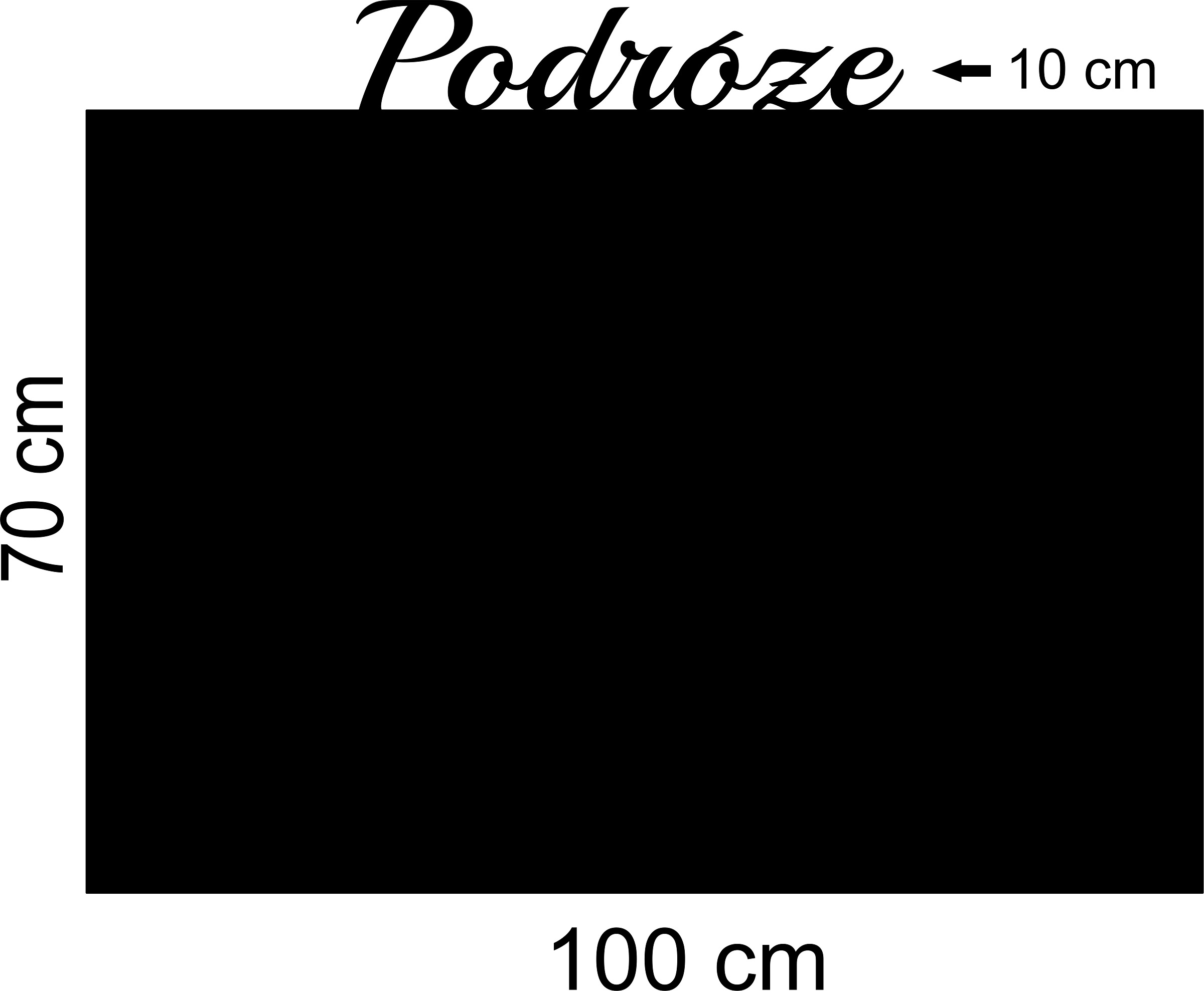 100x80 cm Metalová tabule magnety obdélník nápis Cestování na magnety