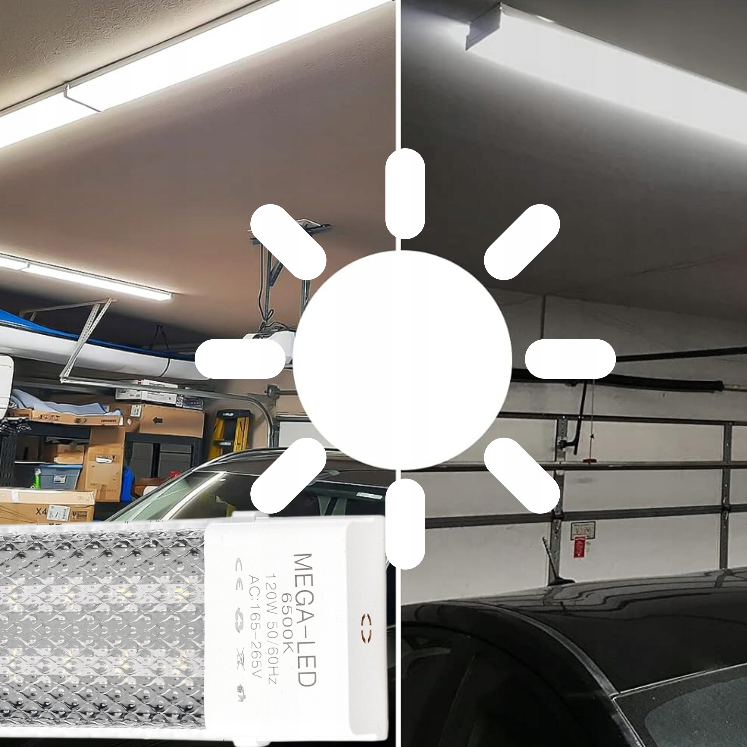 LAMPA OŚWIETLENIOWA ŚWIETLÓWKA LED 120W 120CM OPRAWA NATYNKOWA 5szt Marka inna