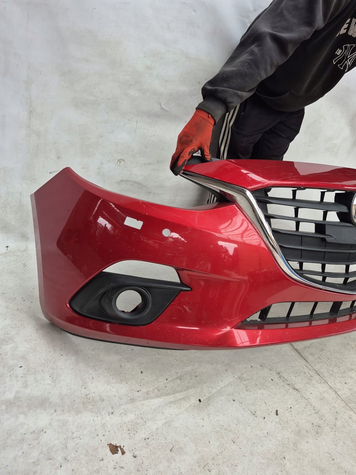 MAZDA 3 III BM 13- bumper front front grill grid 4XPDC BHN1-50031