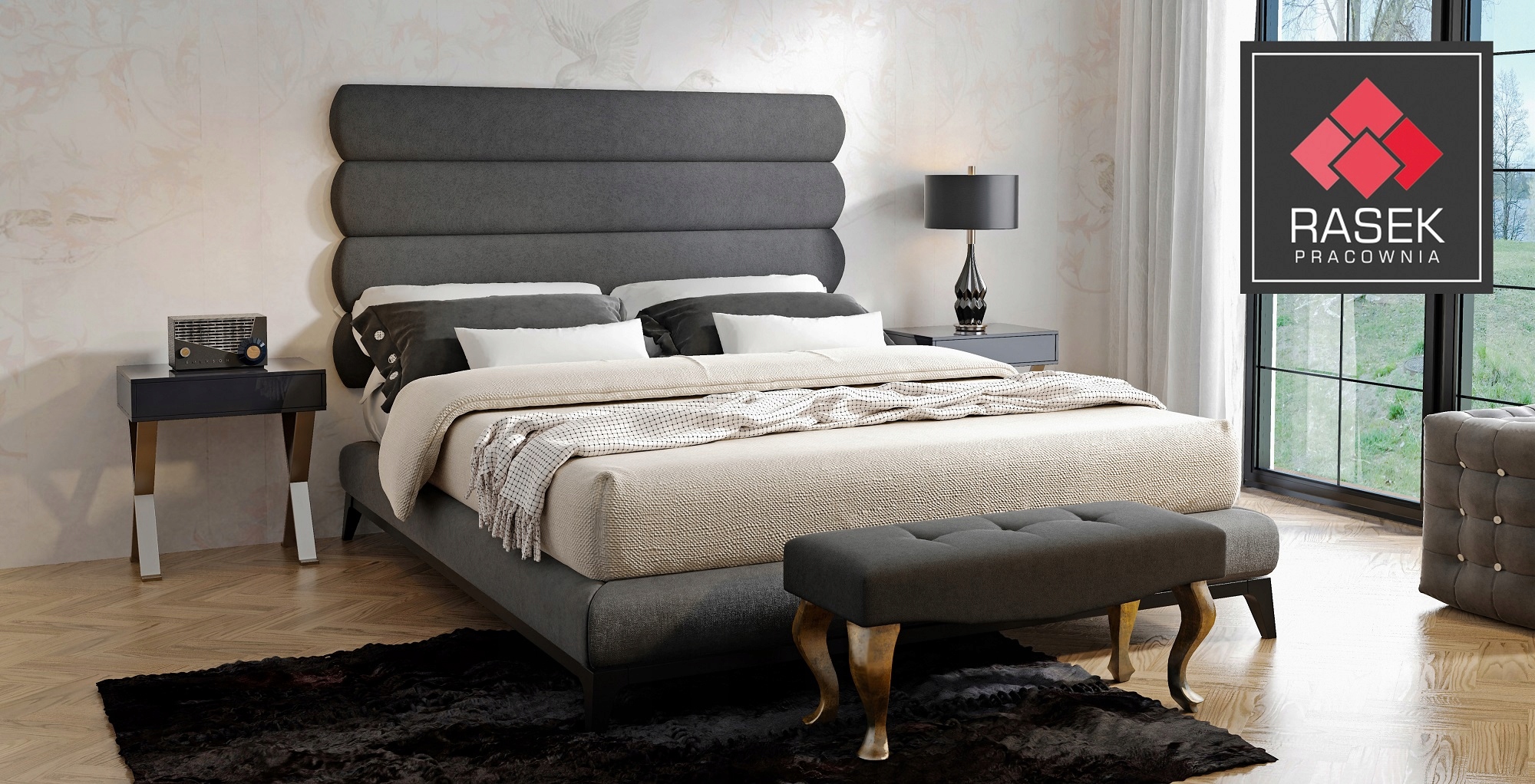 PANELE TAPICEROWANE ścienne PRACOWNIA tapicerska LONG PLUS 220x15 cm Wysokość mebla 15 cm