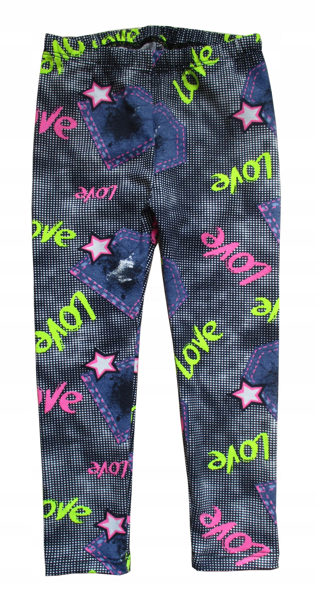 

Legginsy getry leginsy bawełniane druk love 158