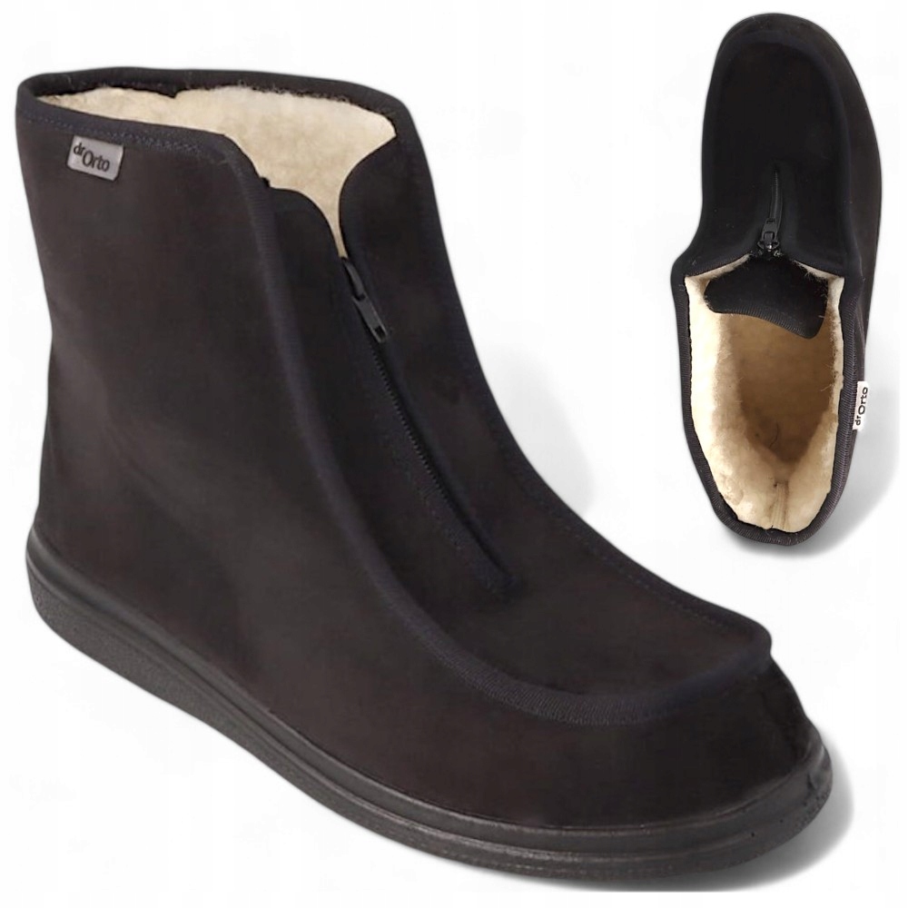 Polobotky Pánské Teplé 43 Boty Zimní zip Dr Orto Pohodlné Černé