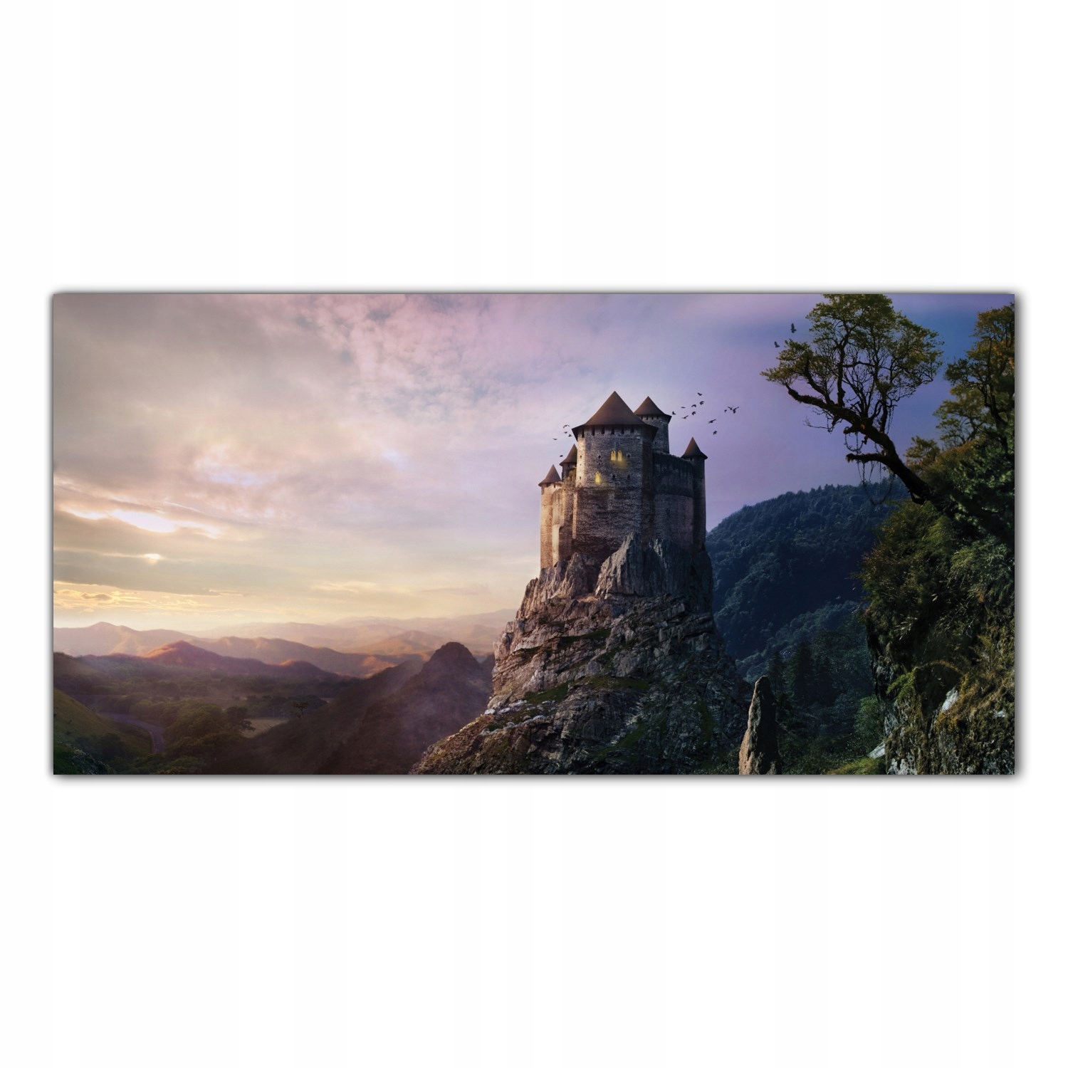 

Obraz na szkle Foto Zamek Wzgórze Krajobraz 140x70