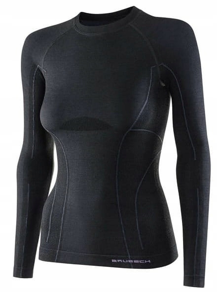 Brubeck Active Wool Ls Lady Black Termoaktivní Dámská Košile M