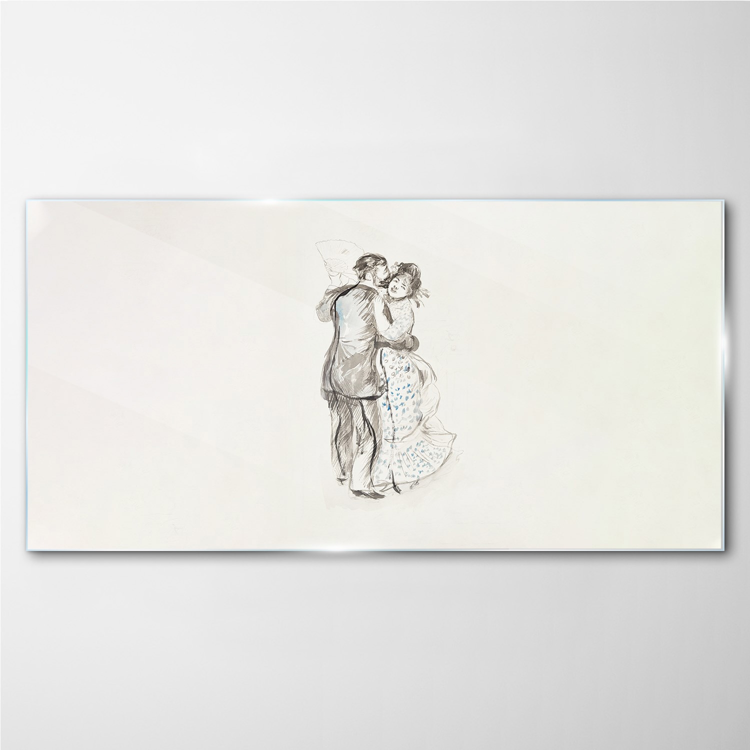 

Foto-obraz szklany na ścianę Szkic para 100x50 cm