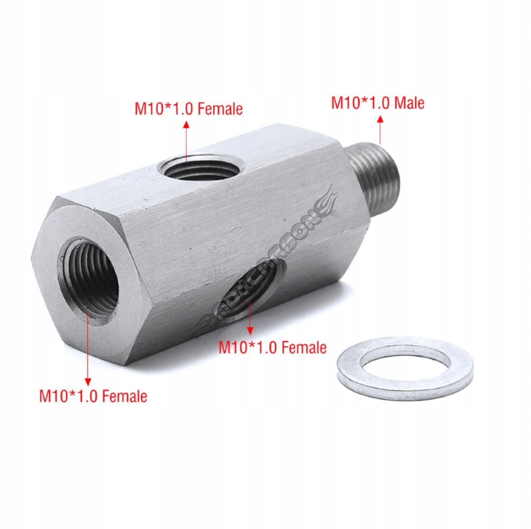 Adapter czujnika ciśnienia oleju M10x1,0 x3 +M10M