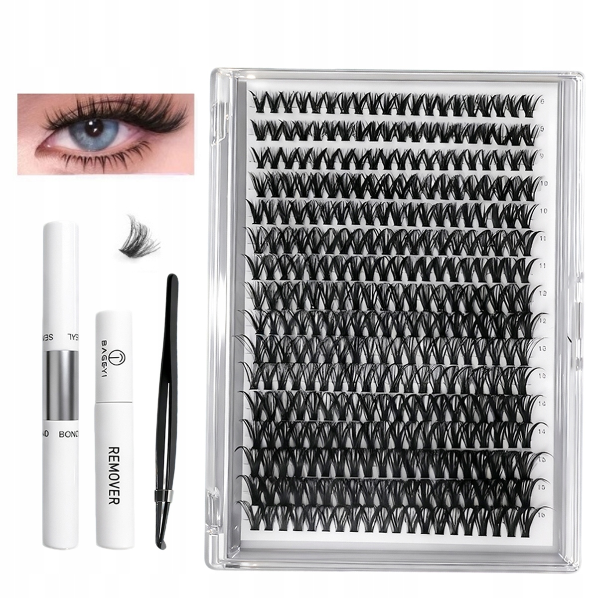 320 Ks Sada Pro Samostatné Prodlužování Řas D Curl Cluster Lashes In