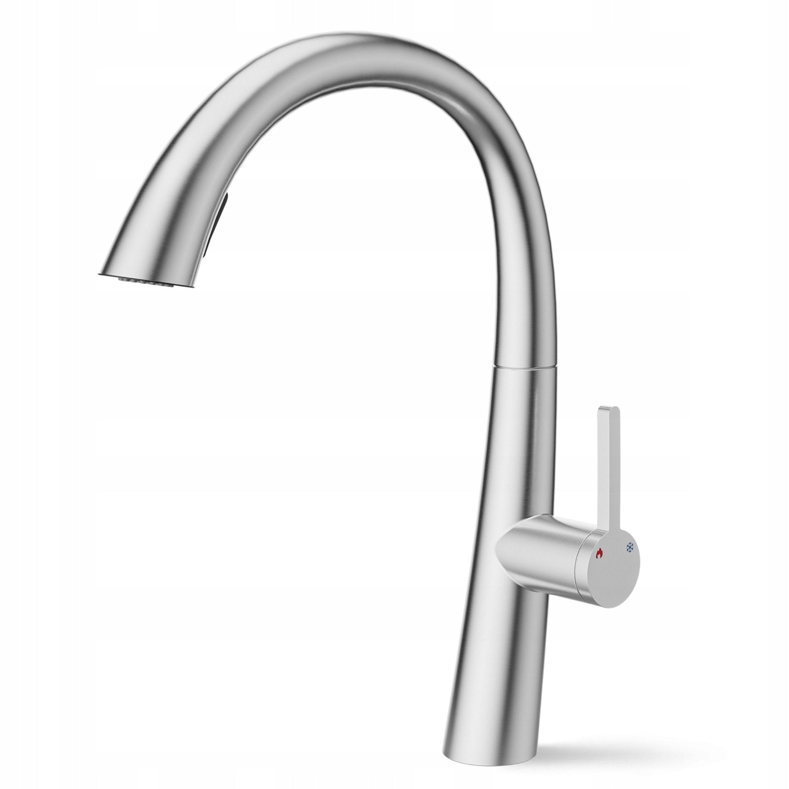 Kohútik Do Umývadla S Výsuvným Výtokom, Brúsený, Inox, 360°, 425 MM