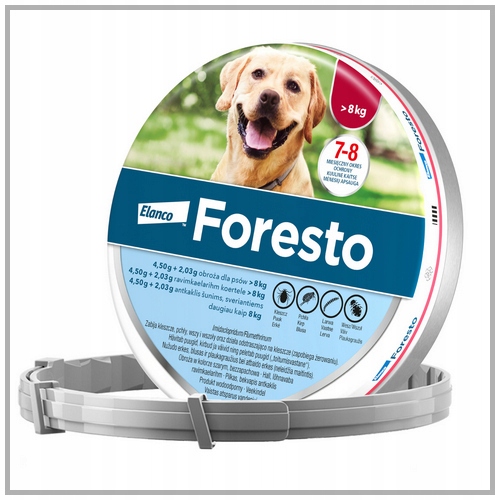 Foresto Obroża na Pchły i Kleszcze dla psa >8 kg 1 szt.