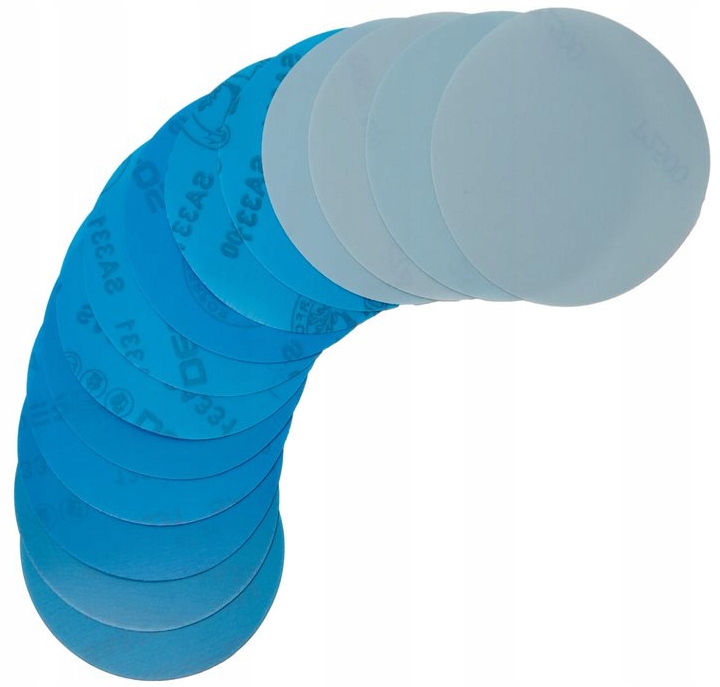Zestaw Papier Wodny Krążki Ścierne Do Polerowania Na Rzep 125mm P800-P3000