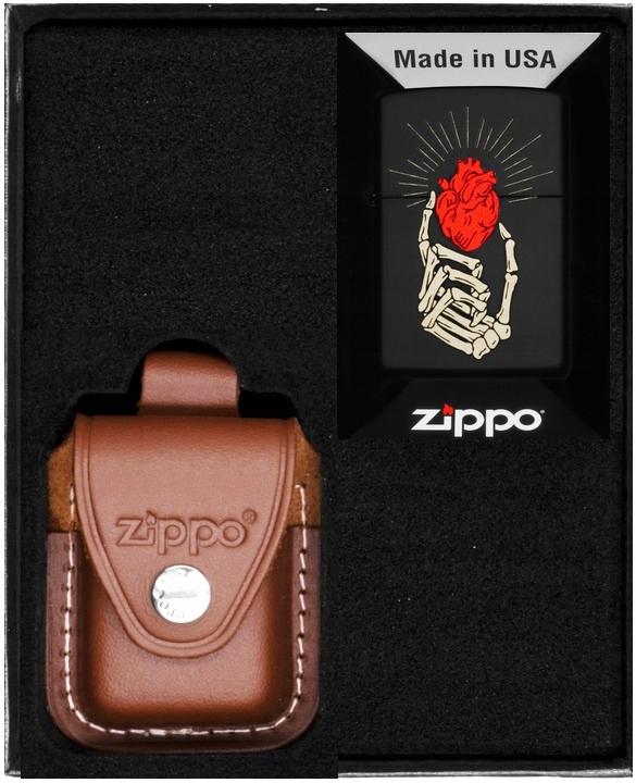 Sada Zippo Zapalovač Heart In Hand Design Dárkový No4