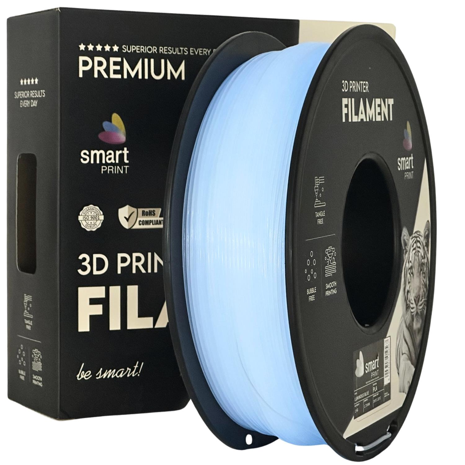4 x Filament Smart Print Pla Luminous Blue Świecący 1,75mm 1kg
