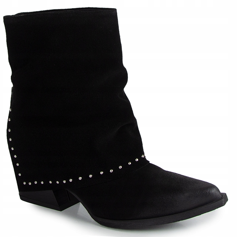 Chebello 4470 Kotníkové Boty Kostka Kůže Semiš Černá 38