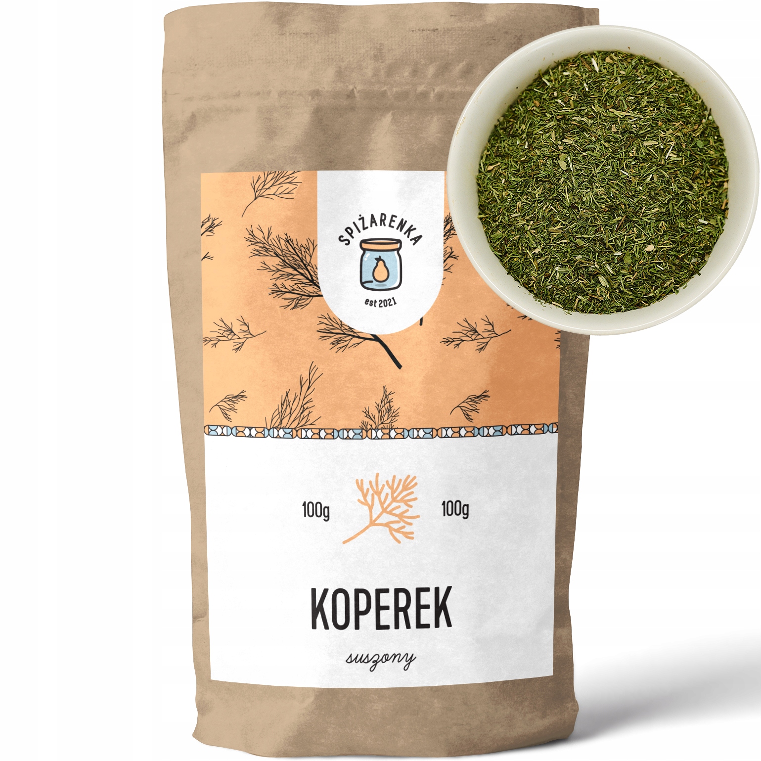 Levně 7 x Koperek Sušený jehla kopr Koper aroma 100g Velký Balíček Spiżarenka