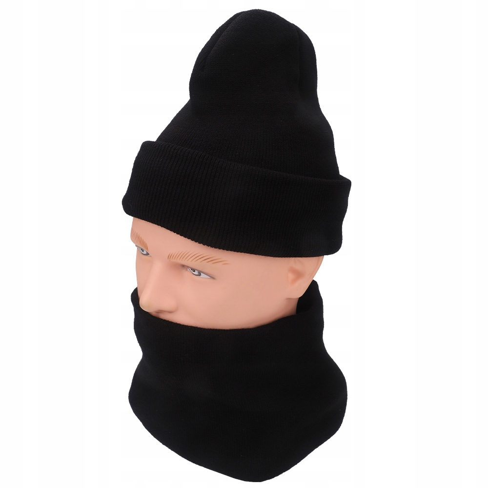 CZAPKA ZIMOWA SZALIK ZESTAW POLAR CIEPŁY OCIEPLACZ NA SZYJĘ, SZAL TYPU LOOP Marka inna