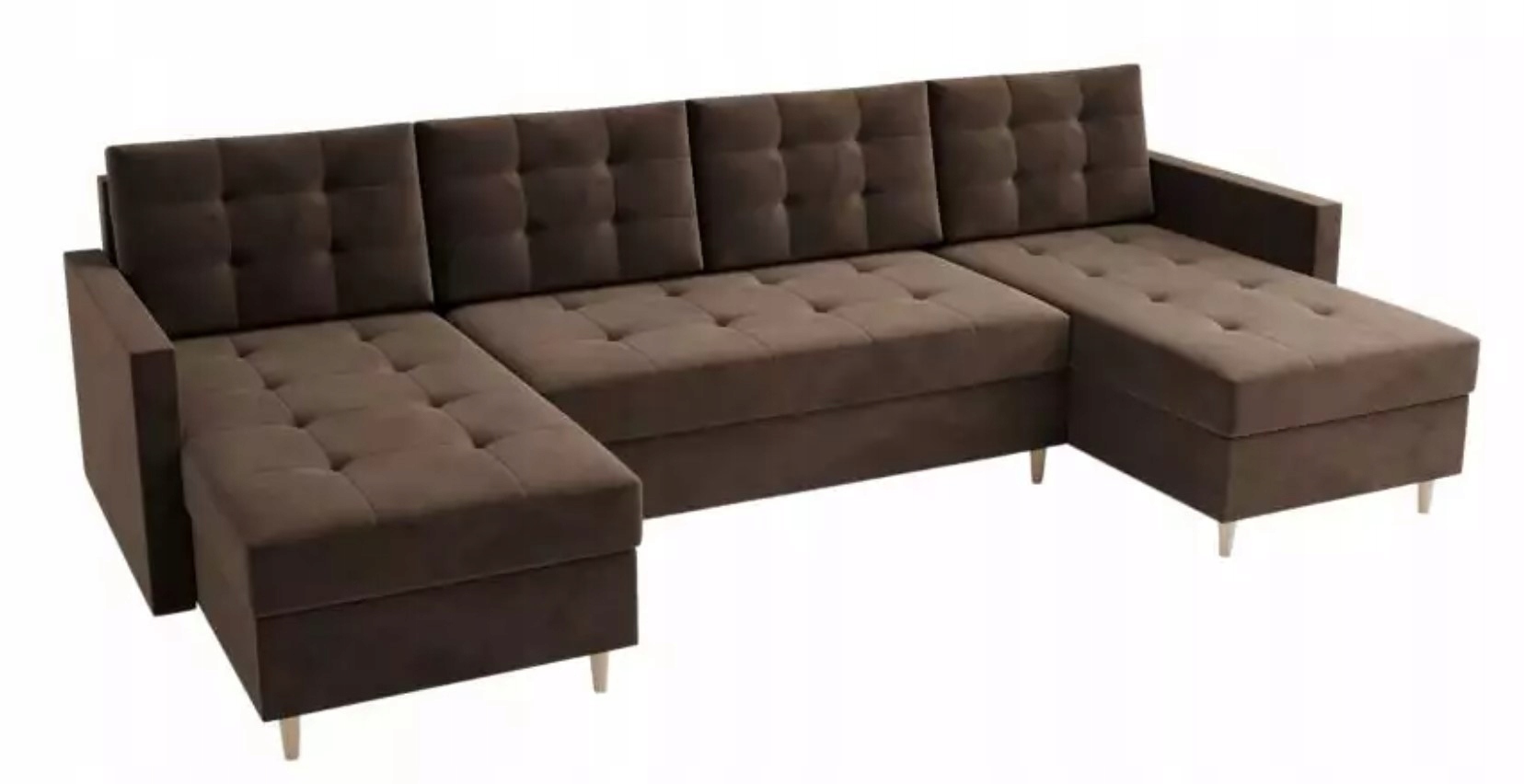 Rozkładany narożnik pikowany VIDO U kanapa narożna Szerokość mebla 295 cm