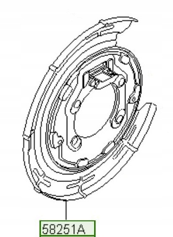 TARCZA KOTWICZNA LEWA HYUNDAI IX35 / SPORTAGE 2WD