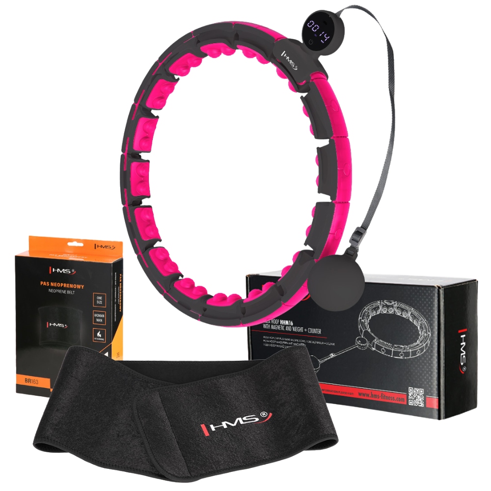 Hula Hoop s počítadlem a zátěží pro trénink zeštíhlující pás Hms