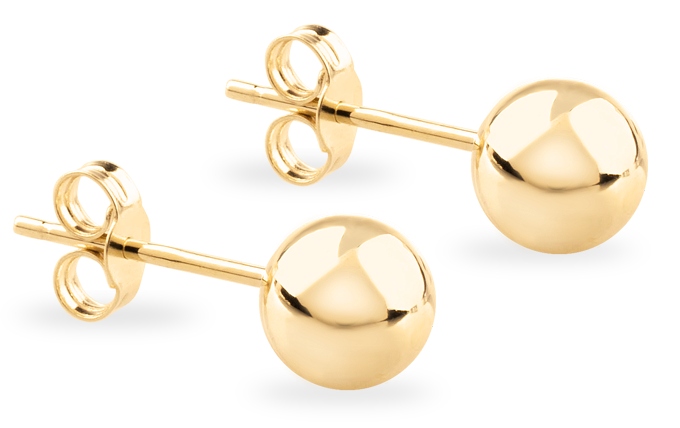 

Piękne Duże Złote Kolczyki Kulki 585 5 mm