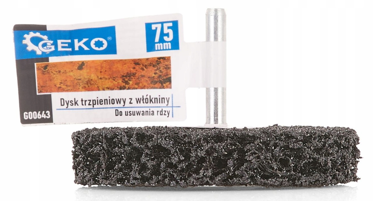 10x DYSK KRĄŻEK DO USUWANIA RDZY Z PIAST TARCZ SZPILEK WŁOSY MURZYNA 75MM Marka Geko