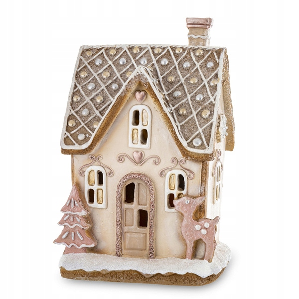 Led perníkový domeček 22,5 cm vánoční světelná dekorace na stůl