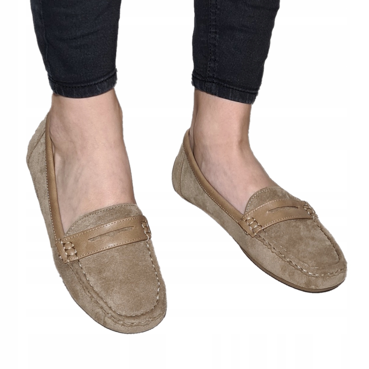 

Mokasyny Damskie Zamszowe Khaki r.39