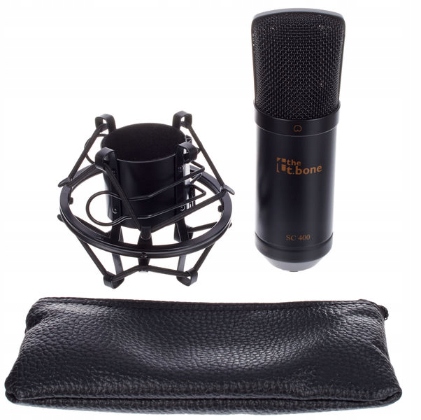 Mikrofon kondensatorowy pojemnościowy studyjny the t.bone SC 400 ZESTAW