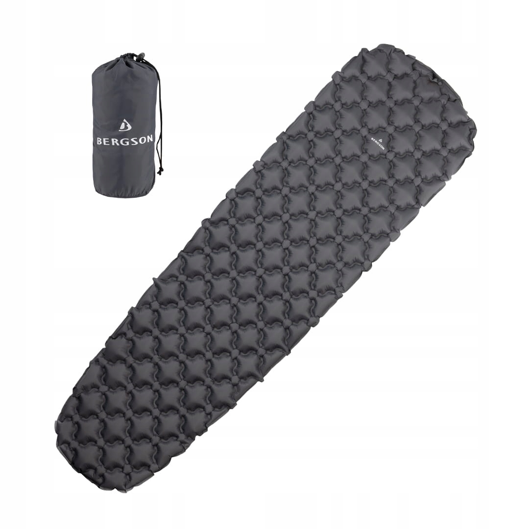 Materac Pompowany Jednoosobowy Bergson Airlite I Charcoal 190 × 57 × 5,5 cm