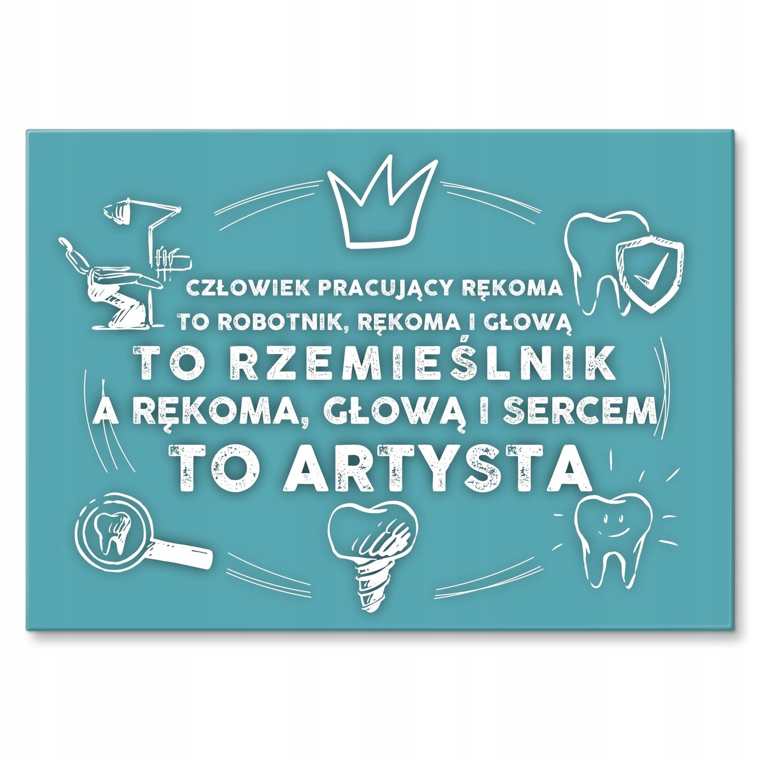 Kovový plakát zubař umělec Dárek 42 x 59 cm