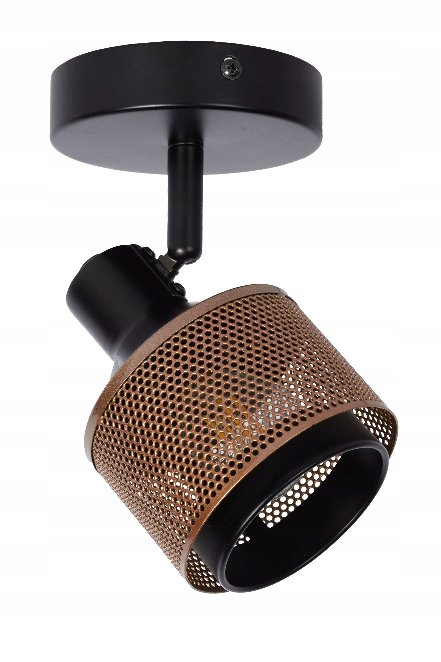 Stropní lampa loftová kovová černá zlatá reflektorová Lucide